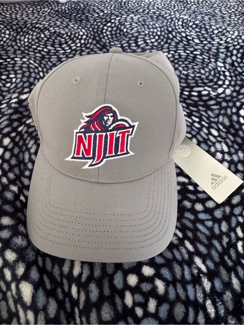 adidas Gray Hat with Red and White NJIT Logo NWT